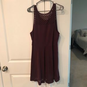 Maroon skater dress